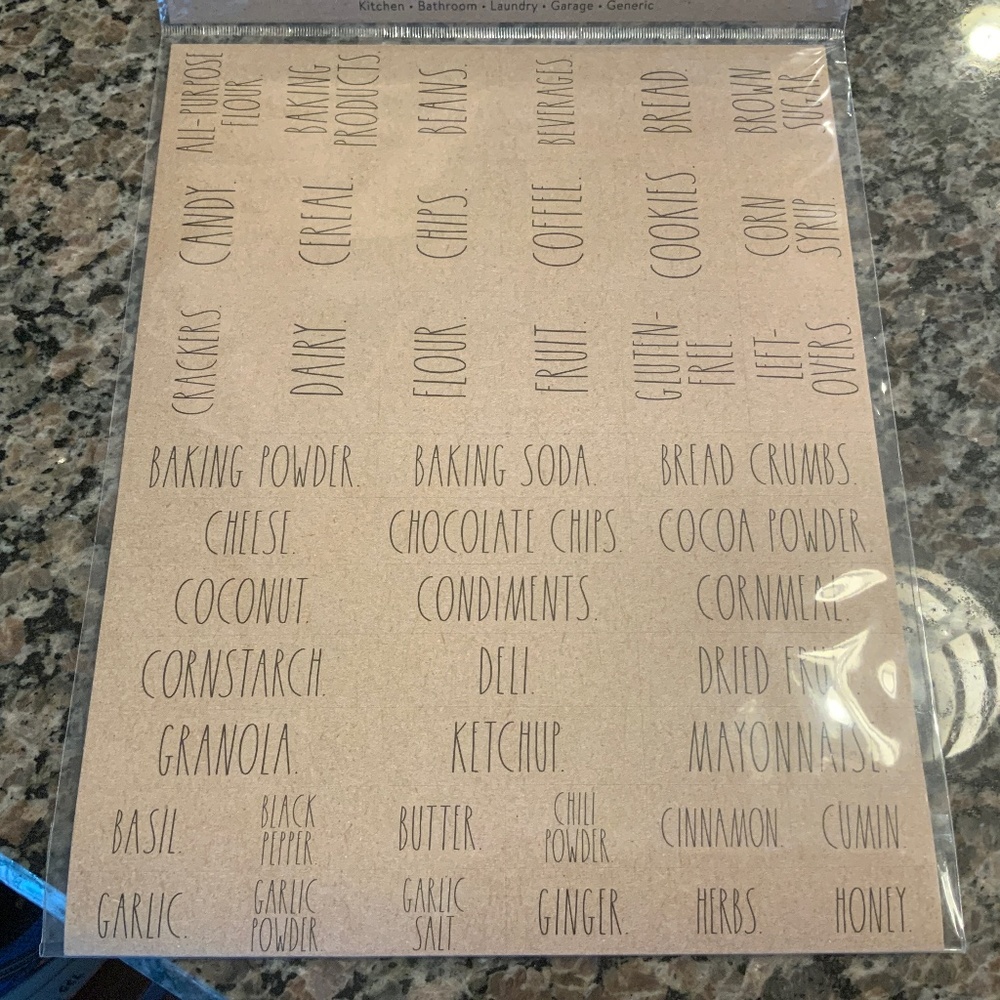 Rae Dunn Signature Collection 180 Labels